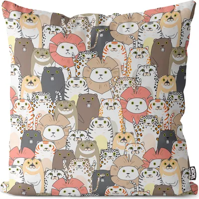 Produktbild von VOID Zootier Safari Kinder Kissenbezug Kissenhülle sofa couch wohnzimmer dekoration wasserfest Outdoor Kissen bezug deko