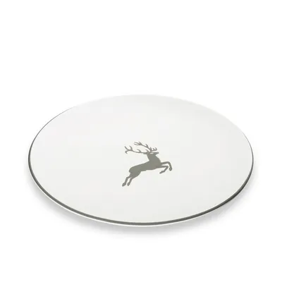 Produktbild von Gmundner Keramik Grauer Hirsch Speiseteller Cup 28cm