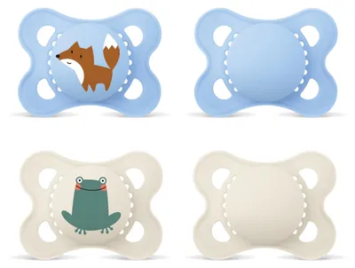 Produktbild von MAM Original Schnuller 0-6 Monate, 4er-Set, Fuchs/Frosch – Größe 4 Pack