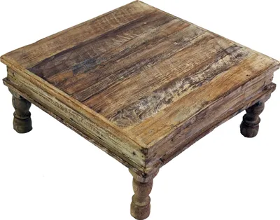 Produktbild von Kleiner Tisch, Blumenbank, Kaffeetisch, Beistelltisch, Couchtisch - Modell 19, Braun, Holz, 15*45*45 cm, Kaffeetische & Bodentische