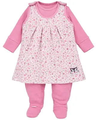 Produktbild von BONDI Baby Strampler Kleid Kombi "Blumenallover" 94024 | Candy Größe: 56