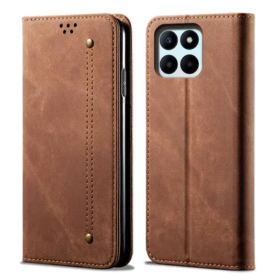 Produktbild von Hülle für Honor X6b Leder Brieftasche Flip Bookstyle Schutzhülle mit Standfunktion Braun