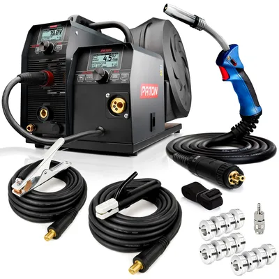 Produktbild von PATON ProMIG 270-15-4-400V MIG-Schweißgerät, – Komplettes MIG-Kit mit Brenner, Massekabel, Elektrodenhalter und Spulenschutz – Schweißgerät mit/ohne