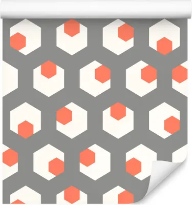 Obrázok produktu pre 10m VLIES WALLPAPER rolka šesťuholníky šesťuholníky minimalizmus geometria XXL