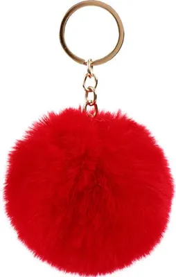 Obrázek produktu pro Stylová klíčenka Fluffy v červené barvě - Ideální doplněk pro každý den KP38275