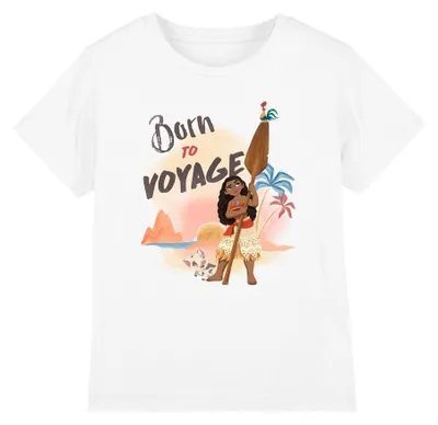 Produktbild von Disney Moana Born to Voyage Kinder T-Shirt, Weiß, 9–11 J