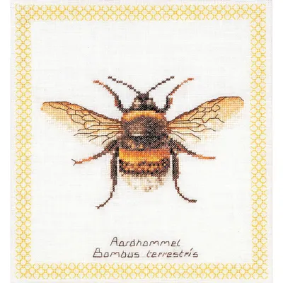 Productafbeelding van Thea Gouverneur Telpakket kruissteek “Hommel”, Aida 16 ct, telpatroon, 20x21 cm