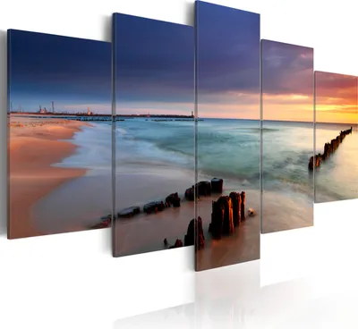 Immagine prodotto di Quadri su tela 200x100 cm 030212- 49 Quadro su tela non tessuta 5 pezzi stampa d'arte moderna arte murale XXL decorazione murale design quadro murale NATURA