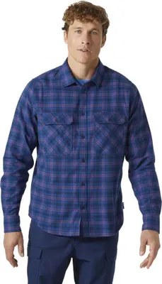 Image de Helly Hansen Lokka Organic Flannel T-shirt Bleu L Homme Bleu L