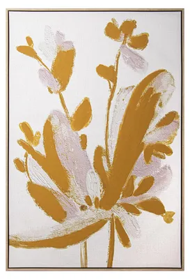 Leinwanddruck mit Blume, mehrfarbig, 80 x 4 x 120 cm