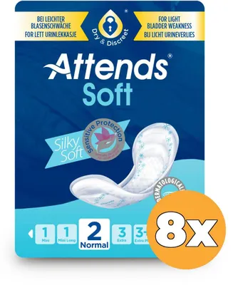 Productafbeelding van 8x Attends Inlegger Soft Normal 2 (12 stuks)
