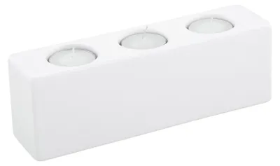 Produktbild von Kerzenhalter Quadro 3(22x6x8cm), weiß