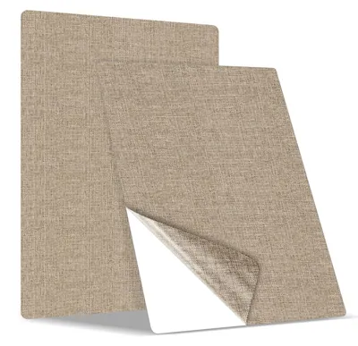 Produktbild von Selbstklebende Stoffflicken - Reparatur-Patches aus Leinenstoff - Für Sofas Autositze und Textilien - Beige 20 x 28 cm 2er Set