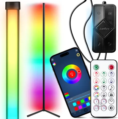Produktbild von LED stojaca lampa Stojaca lampa RGB Diaľkové ovládanie Stojaca lampa Zmena farby Rohová lampa Rohový stĺp Svetlo Obývacia izba Spálňa Párty Deco Bar 9W Retoo