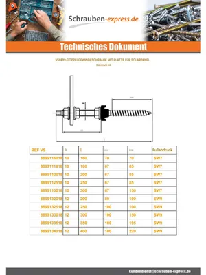 Produktbild von Stockschrauben mit Adapterblech Mit Montageplatte 12x400 Edelstahl A2
