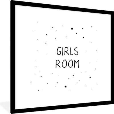 Produktbild von MuchoWow® Gerahmtes Poster Zitate - Mädchenzimmer - Mädchen - Kind - Sprichwörter 40x40 cm - Poster mit Schwarzem Bilderrahmen Wandposter Rahmen Foto Bilder - Poster - Plakat im Rahmen