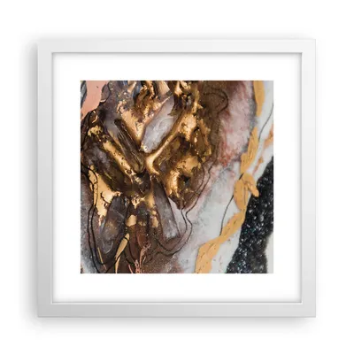 Produktbild von Gerahmtes Poster - Weißer Rahmen - Abstraktion Marmor Textur - 30x30 cm - Wand Bild - Wanddeko - Wandbilder - Kunstposter - Wandposter - Bilderrahmen - Bilder - Kunstdruck - P2WAC30x30-4549