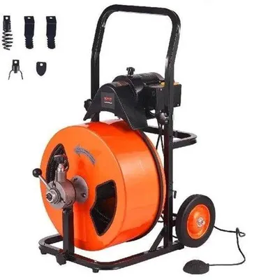 Image de Nettoyeur de canalisations automatique avec câble en acier et 30 mètres de longueur