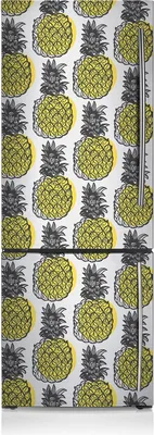 Produktbild von Kühlschrankmagne Kühlschrank Magnetfolie Dekoration 60x180 cm - Ananasmuster