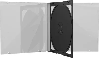 Produktbild von Jewelcase Double black tray (100 Stück), Schutzhülle