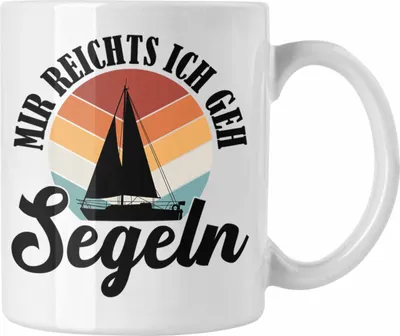 Produktbild von Trendation - Mir Reichts Ich Geh Segeln Tasse Geschenk Männer Frauen Segler Segelboot Geschenkidee Katamaran (Weiß)