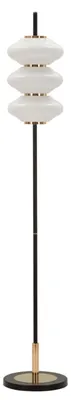 Image de Lampadaire Vintage Glamour - 168 Cm, En Fer Et Verre, Douille E14 Pour 3 Ampoules, Style Rétro Années 60 - 30 X 30 X 168 Cm