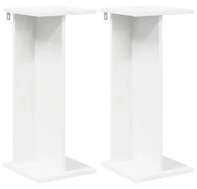 Zdjęcie produktu dla vidaXL Stojak na rośliny, 2 sztuki, biały, 25 x 25,5 x 60,5 cm, materiał drewnopochodny