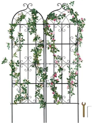 Obrázok produktu pre sada 2 oporných mriežok pre popínavé rastliny - oporná mriežka pre popínavé rastliny 51x180 cm - ideálna pre záhradné rastliny popínavé rastliny