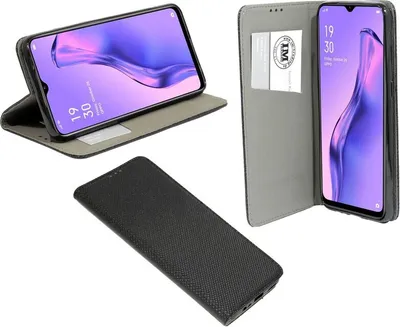 Produktbild von Buch Tasche "Smart" Oppo A31 Handy Hülle Schutzhülle mit Standfunktion, Kartenfach Schwarz