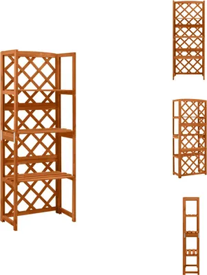 Produktbild von vidaXL Spalier mit Ablagen 55x30x140 cm Massivholz Tanne - Rosenbögen, Gitter & Pergolen