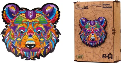 Produktbild von Holzpuzzle Teddybär-Puzzle Pua3-02726