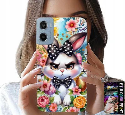 Image de Etui Do Motorola Moto G06 - Królik Wielkanocny, Zając, Jajka + Szkło