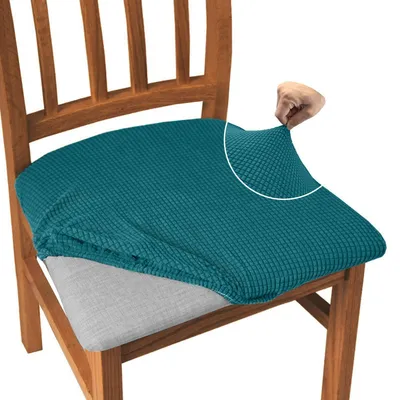 Immagine prodotto di Set di 4 coprisedie in tessuto jacquard per sedie da pranzo
