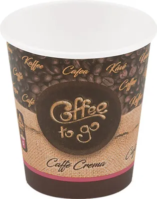Produktbild von 50 Kaffeebecher Coffee to go Becher "Latte Macchiato" S 150 ml glatt