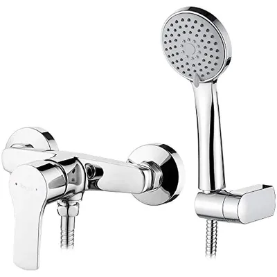Productafbeelding van Ibergrif M12057: mengkraan voor douche, badkamerkraan met douchekop en handdouche