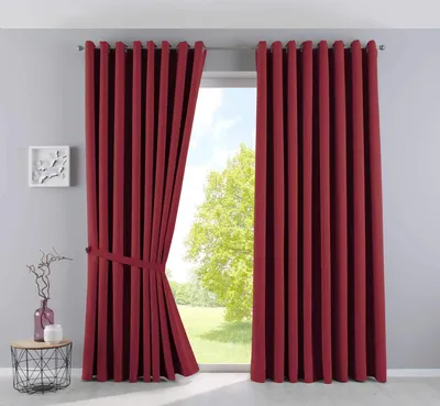 Produktbild von Gardinenbox Vorhänge Blickdicht »Newyork« Bordeaux HxB 225x295 cm 2er-Pack Therm