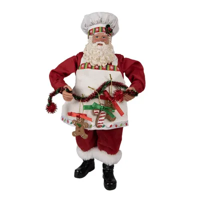 Produktbild von Clayre & Eef Figur Weihnachtsmann 28 cm Rot Kunststoff