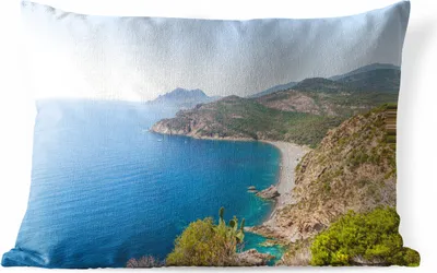Produktbild von MuchoWow® Outdoor Kissen - Frankreich - Meer - Küste - 60x40 cm - Wetterfest - Lounge Kissen - Zierkissen - Kissen für Innenräume
