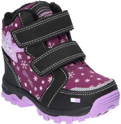 Produktbild von AMERICAN CLUB RL13023 Isolierte Kinder-Winterschuhe mit Klettverschluss, isolierte Schneestiefel, Winterschuhe mit „TRIPLETEX“-Membran, SOFTSHELL-Material, Violett 28
