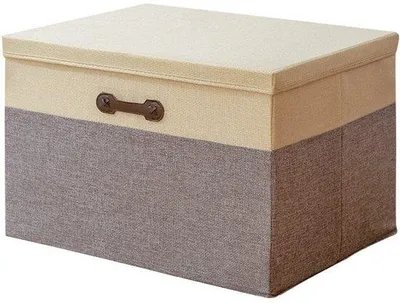 Zdjęcie produktu dla Składany kosz na ubrania w kolorze jasnoszarym o pojemności 30 litrów (40 x 30 x 25 cm) do szafy.