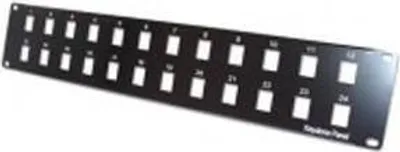 Obrázek produktu pro Modulový stojan pro 24 zásuvek Keystone, 48,30 cm (19"), černý Pro sestavení patch panelu s až 24 porty (908060)