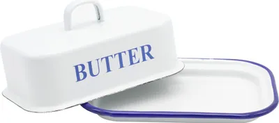 Productafbeelding van Karl Krüger 120252, geëmailleerde boterbus, Husum, wit