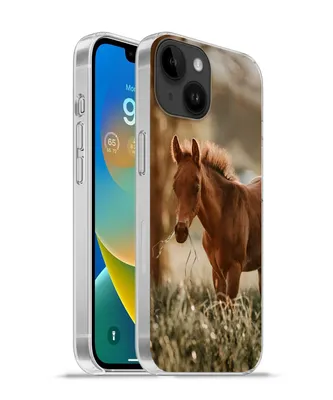 Produktbild von MuchoWow® Handyhülle Schutzhülle Hülle für Apple iPhone 14 - Softcase Pferd - Licht - Wiese Silikon Softcase Handy Hülle - Mobiltelefonhülle