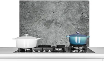 Obrázok produktu pre KitchenYeah® Kuchynský splashback - Kuchynský splashback - Ochrana steny sporáka a drezu - Vintage - Betón - Kamene 80x55 - Alu-Dibond (alternatíva skleneného splashbacku) - Tepelne odolný - Splashback na sporák