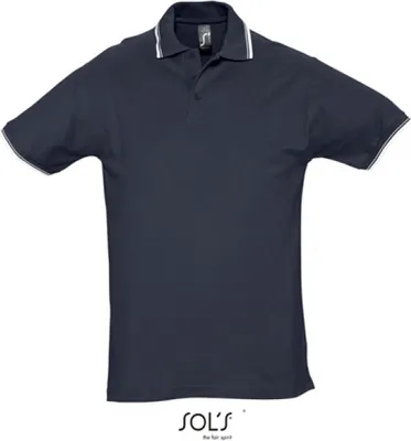 Image de SOLs 11365 | Polo contrasté homme Practice - Couleur : Navy/White - Taille : M