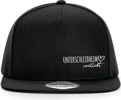Produktbild von Huuraa Cappy Mütze Unterschleißheim verliebt Black Polyester Snapback Kappe Geschenkidee