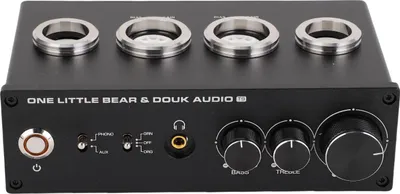 Produktbild von Electronic Tube Phono Preamp 3.5mm Earphone Jack Treble Bass Control Stereo Turntable Preamplifier for MM MC Record Player Home HiFi Speaker US Plug