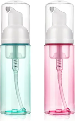 Produktbild von PolkaHome® 2 Stück 60 ml Schaumpumpflasche, nachfüllbare Pumpbehälter für Handseife, Gesichtswäsche, Wimpernshampoo, Hautpflege