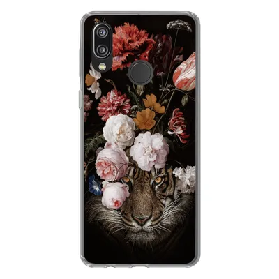 Produktbild von MuchoWow® Handyhülle Schutzhülle Hülle für Huawei P20 Lite (2020) Blumen - Jan Davidsz de Heem - Tiger - Gemälde - Stillleben - Alte Meister Silikon Softcase Handy Hülle - Kartenhalter