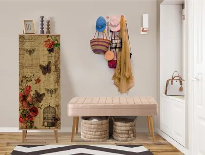 Produktbild von Skye Decor, Filinta - 734 - 0900, Flurmöbel-Set, Sonomo, 100 % MELAMINBESCHICHTETE SPANPLATTEN, 50 x 38 x 135 cm